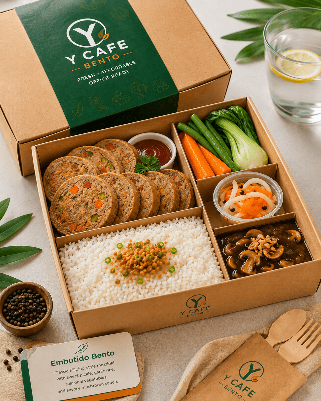 Customized Menus meal example
